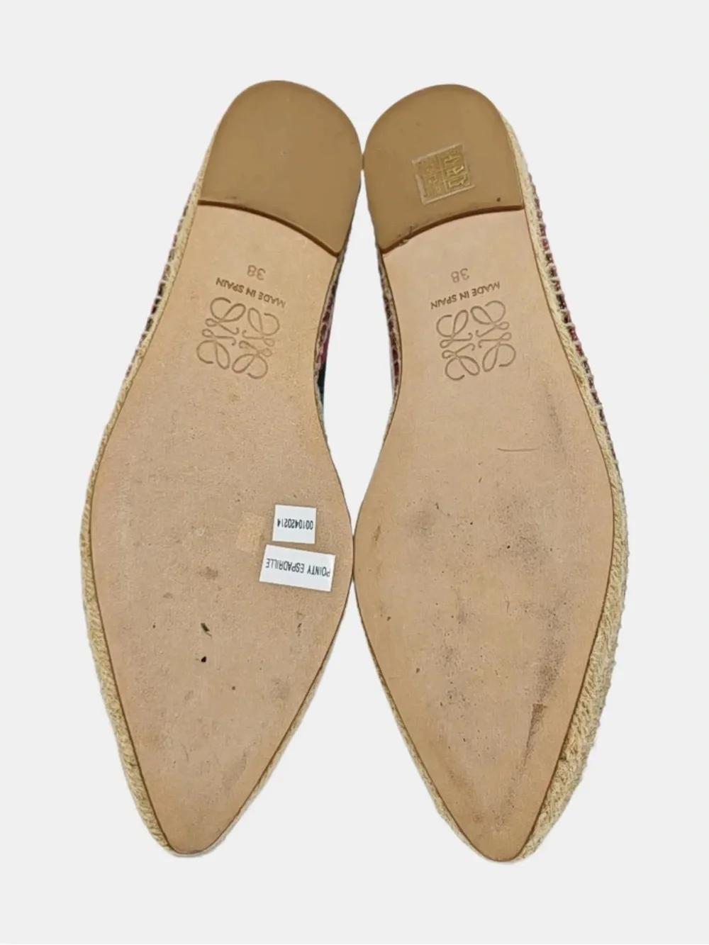 Loewe Multicolor Striped Espadrille Loafer with Black Buckle